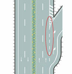 ：路面由白色虚线和三角地带标线组成的是什么标线？之图片